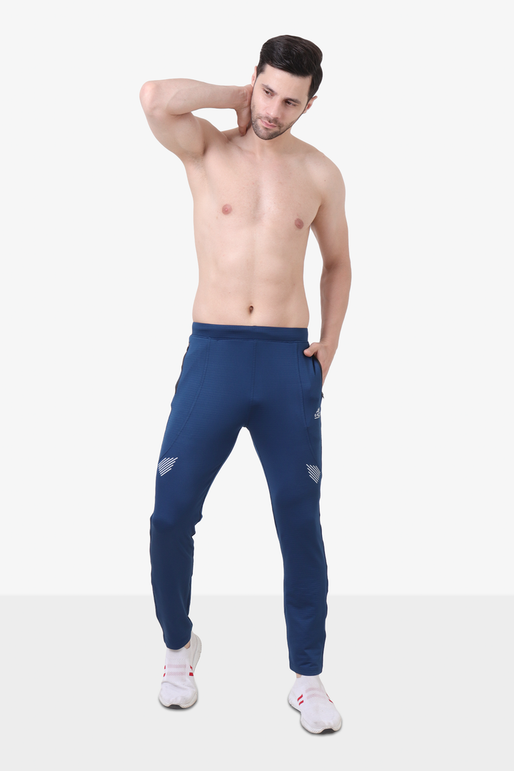 Brick Jacquard Polyester Spandex Lower Classic Blue