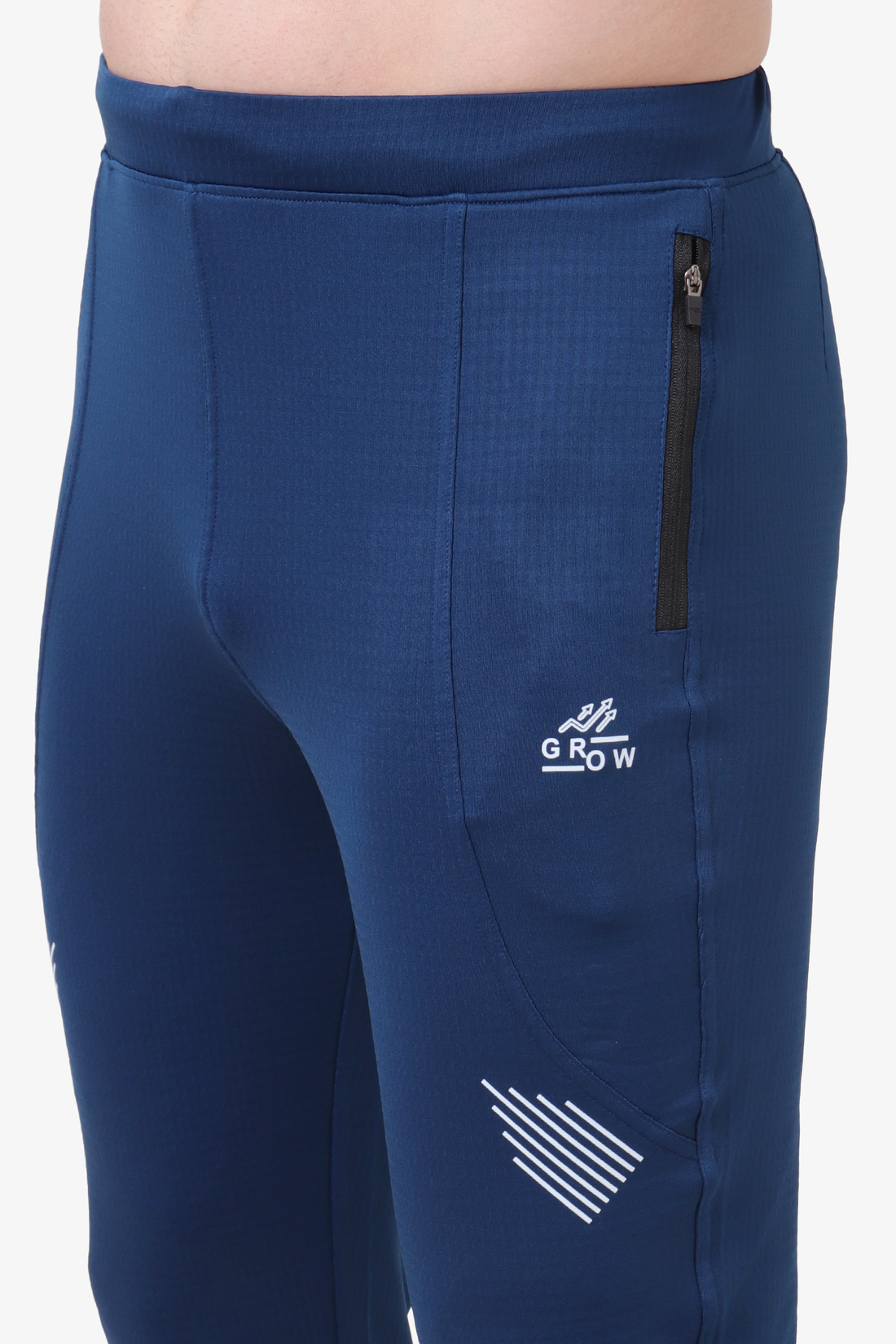Brick Jacquard Polyester Spandex Lower Classic Blue