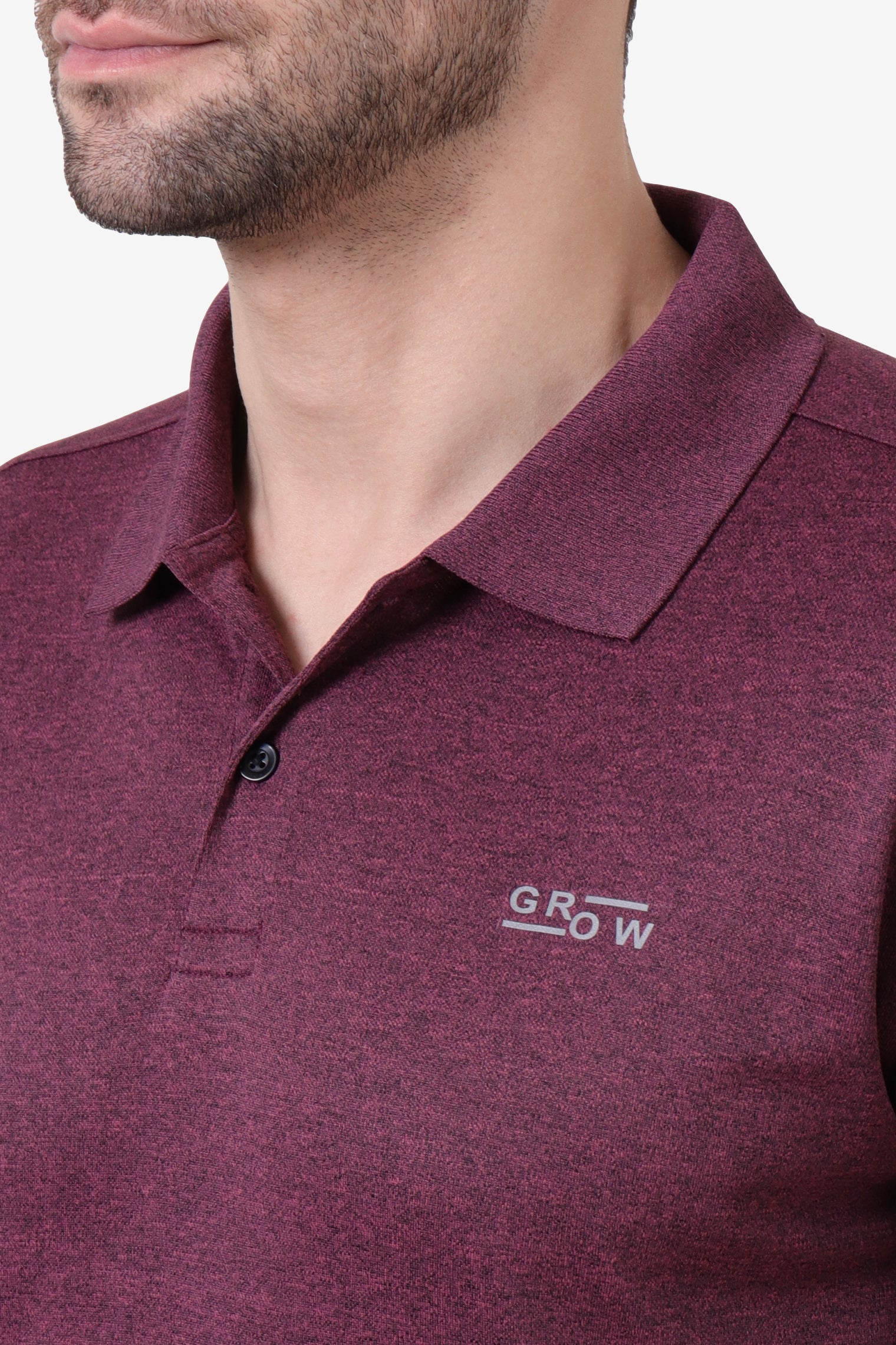 Melange Polo T-Shirt Mulberry