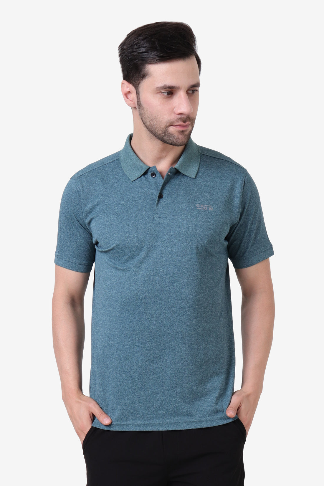 Melange Polo T-Shirt Sea Green