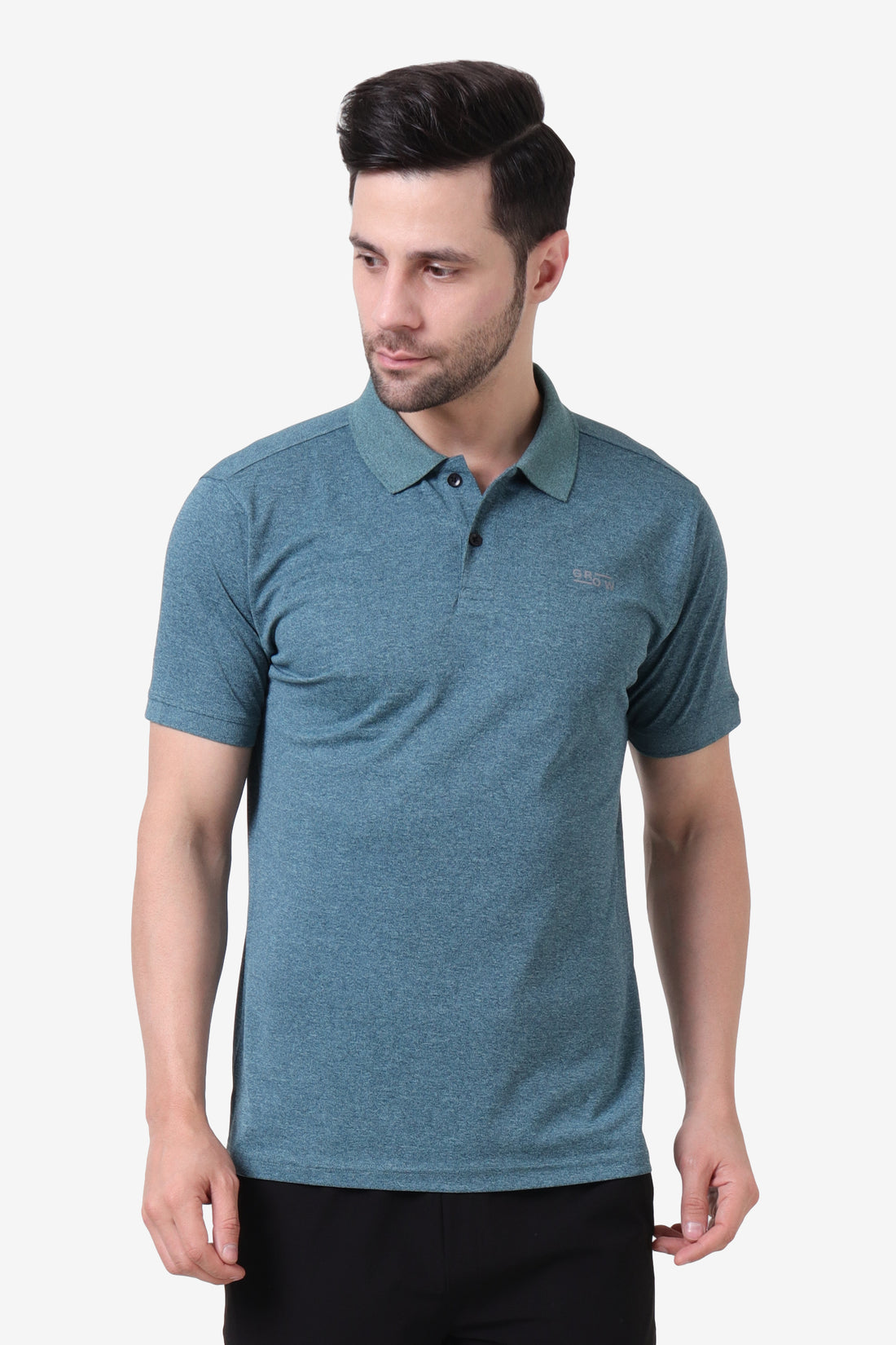 Melange Polo T-Shirt Sea Green