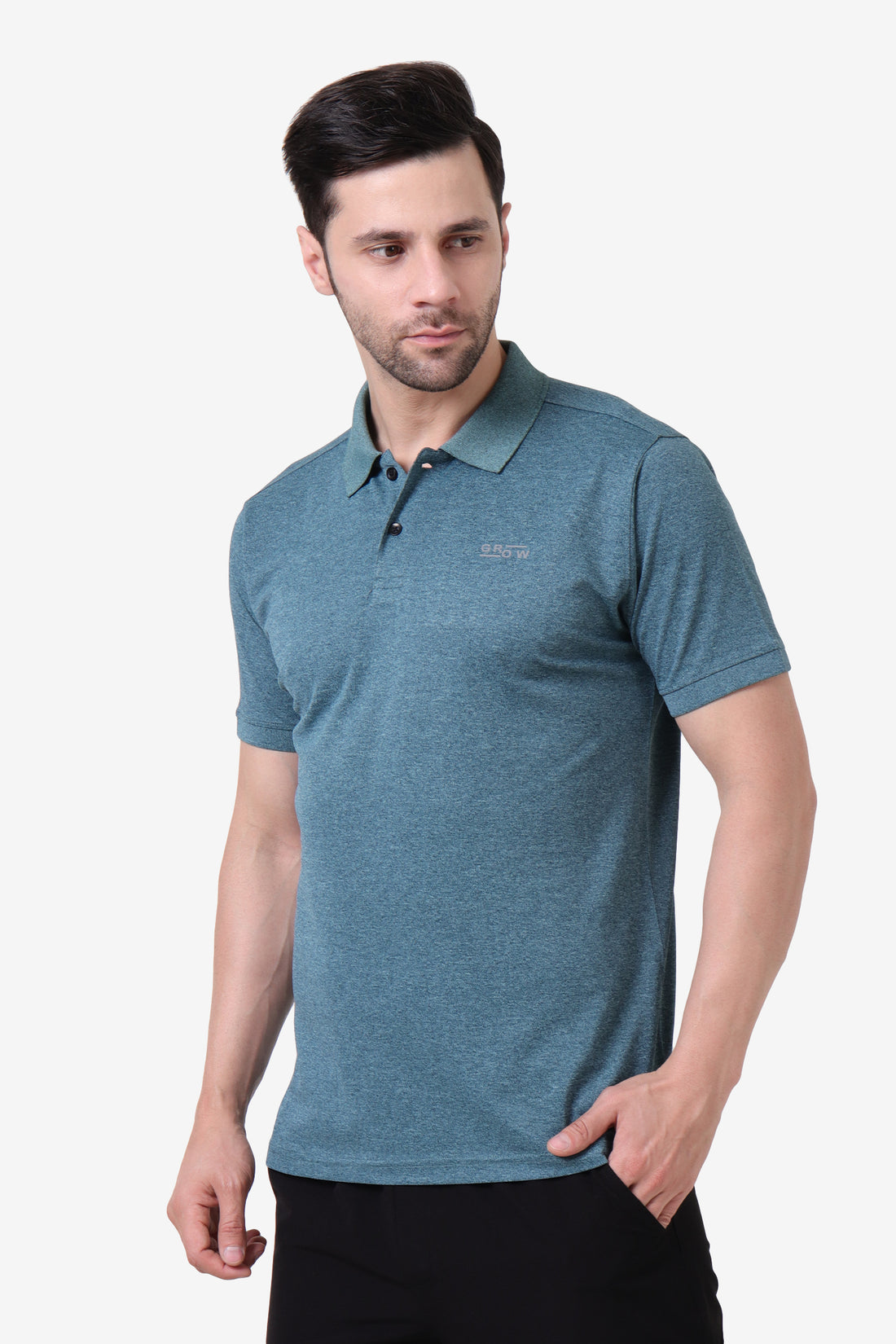 Melange Polo T-Shirt Sea Green