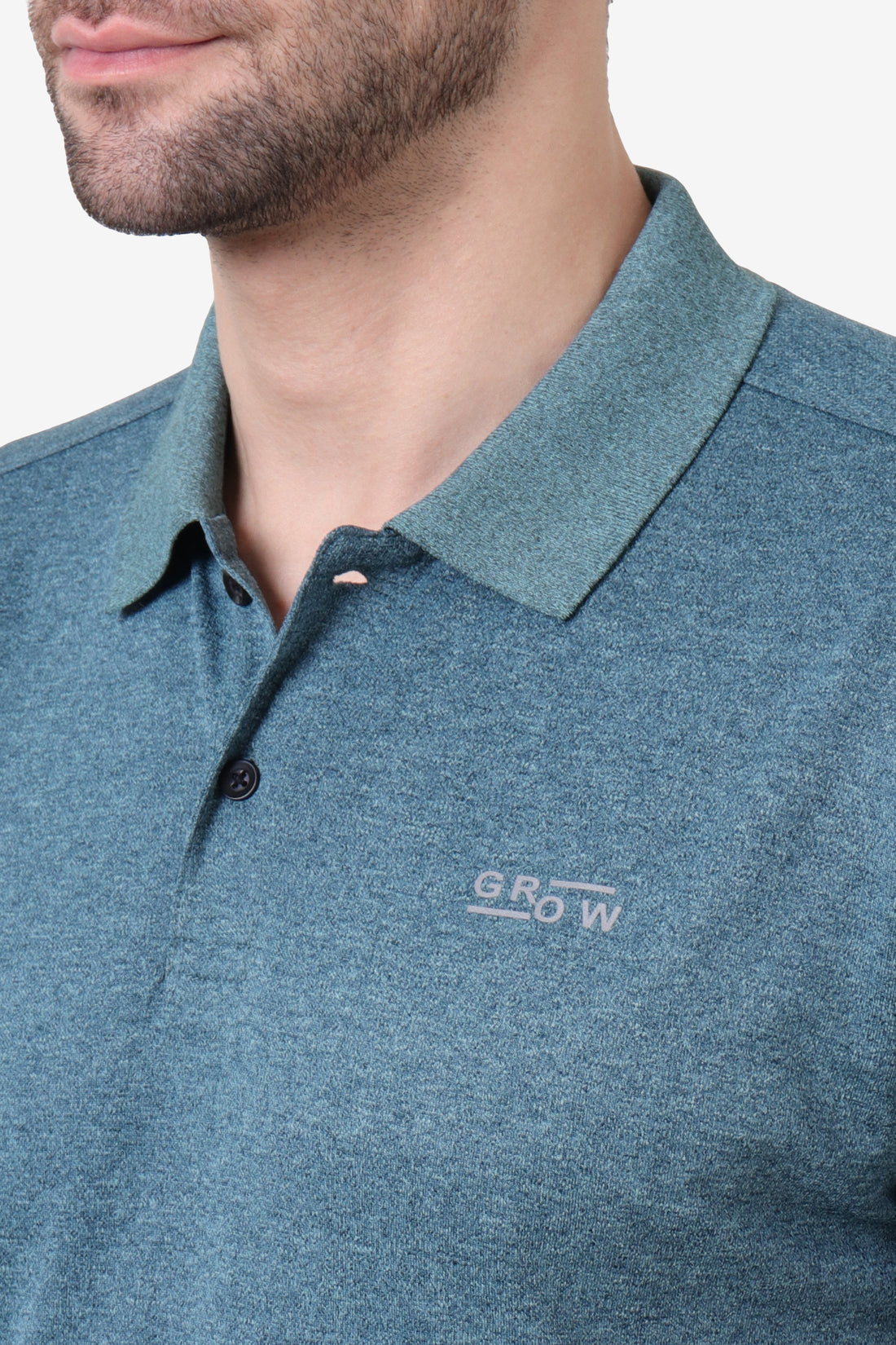 Melange Polo T-Shirt Sea Green