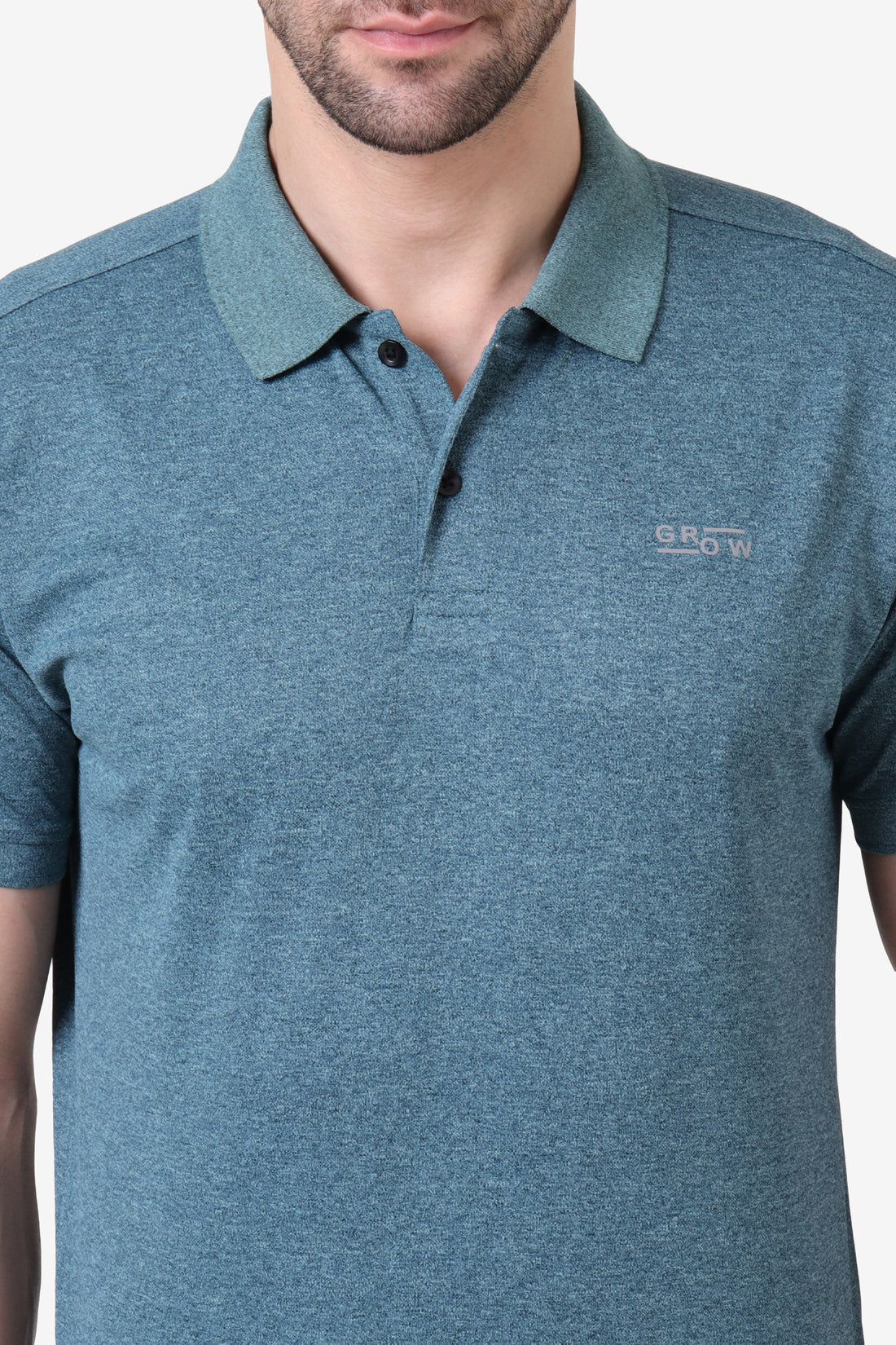 Melange Polo T-Shirt Sea Green