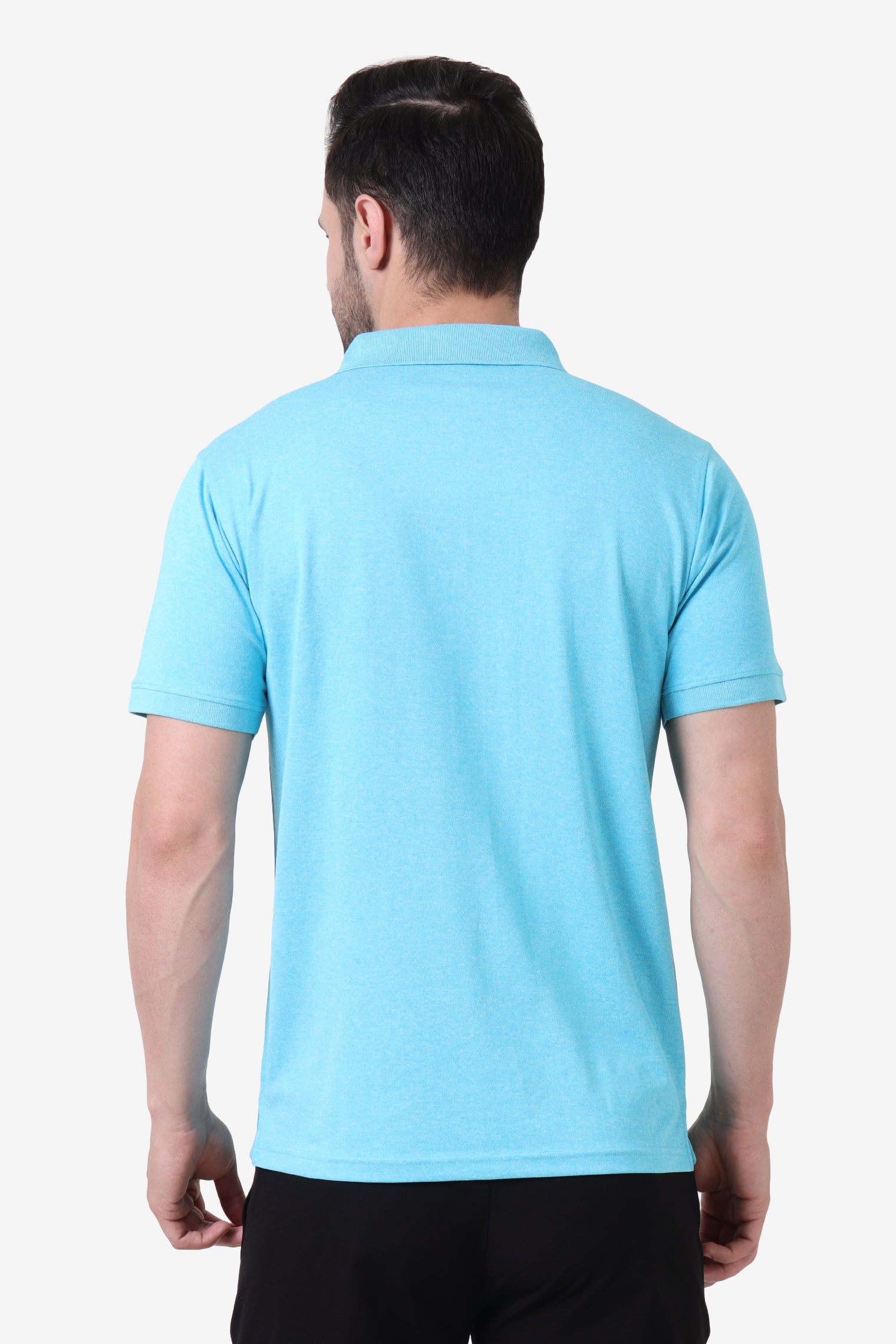Melange Polo T-Shirt Aqua