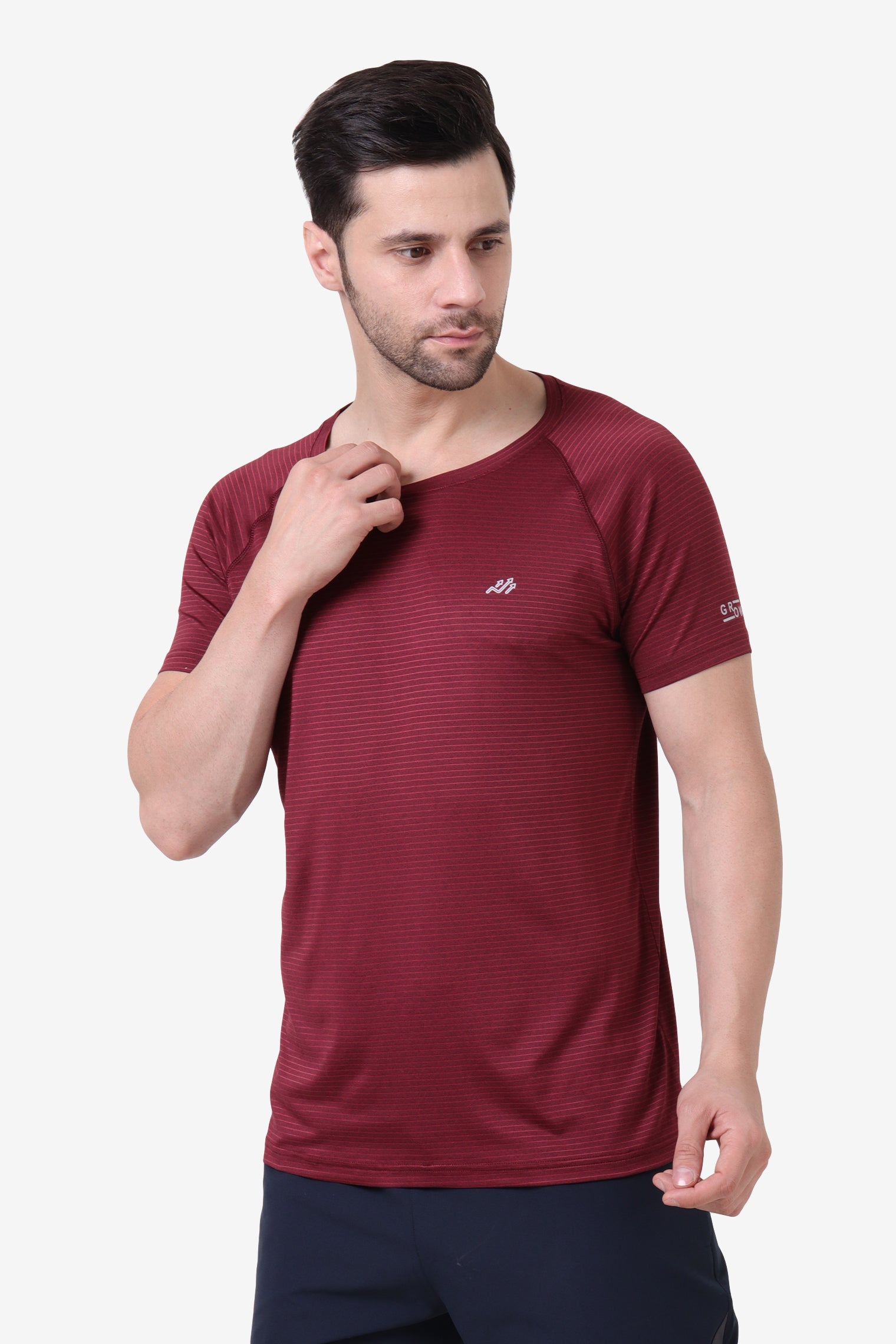 Raglan Sleeve High Performance T-shirt Maroon