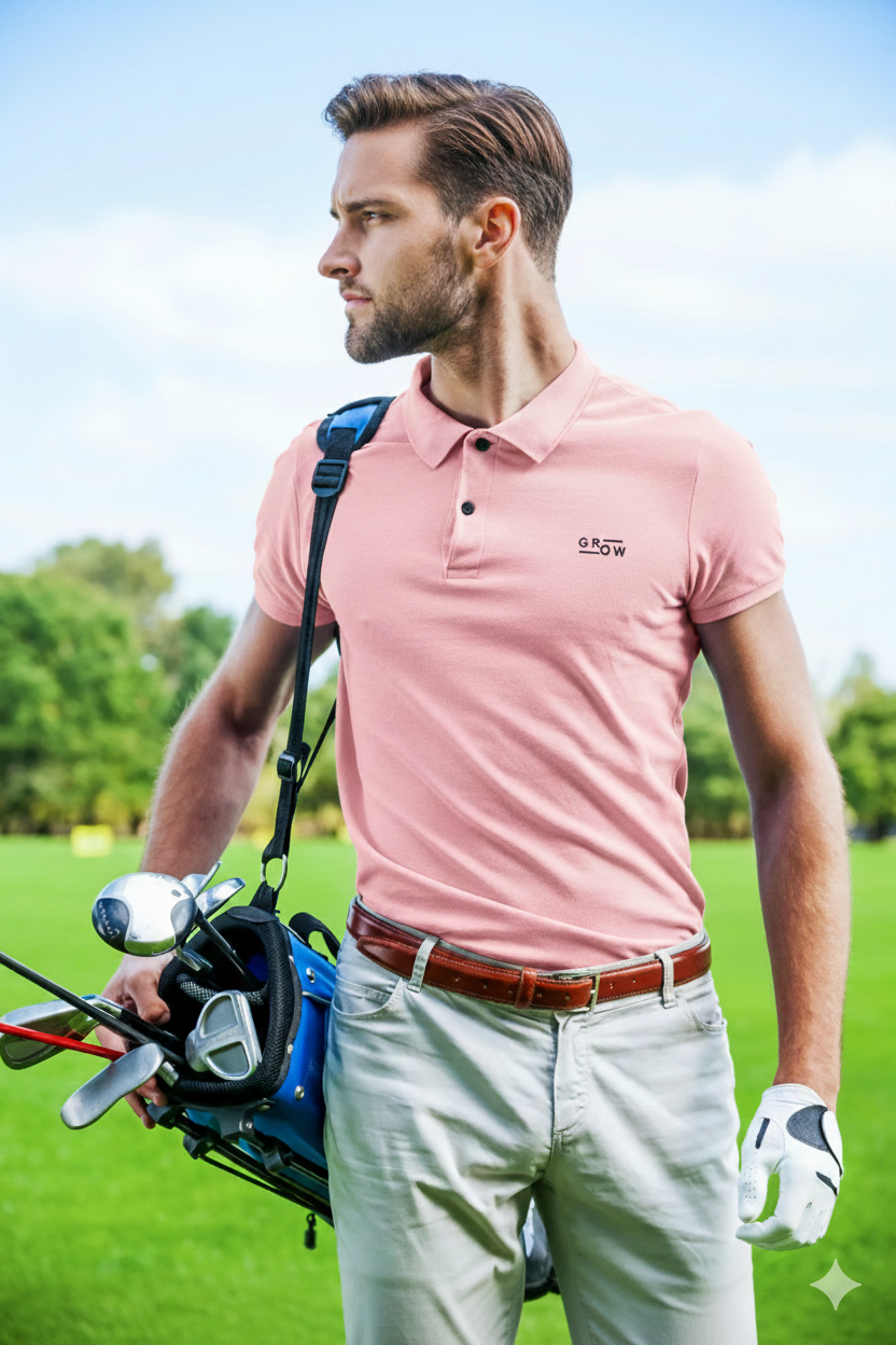 Premium Polo T-shirt Peach