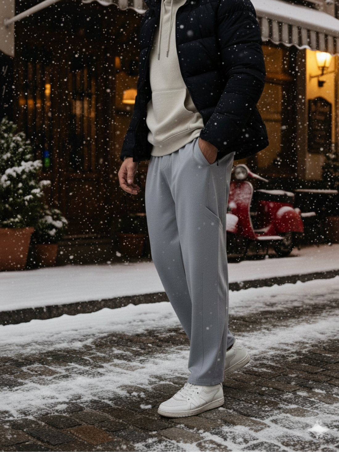 Grow Performance Wide Joggers Light Grey