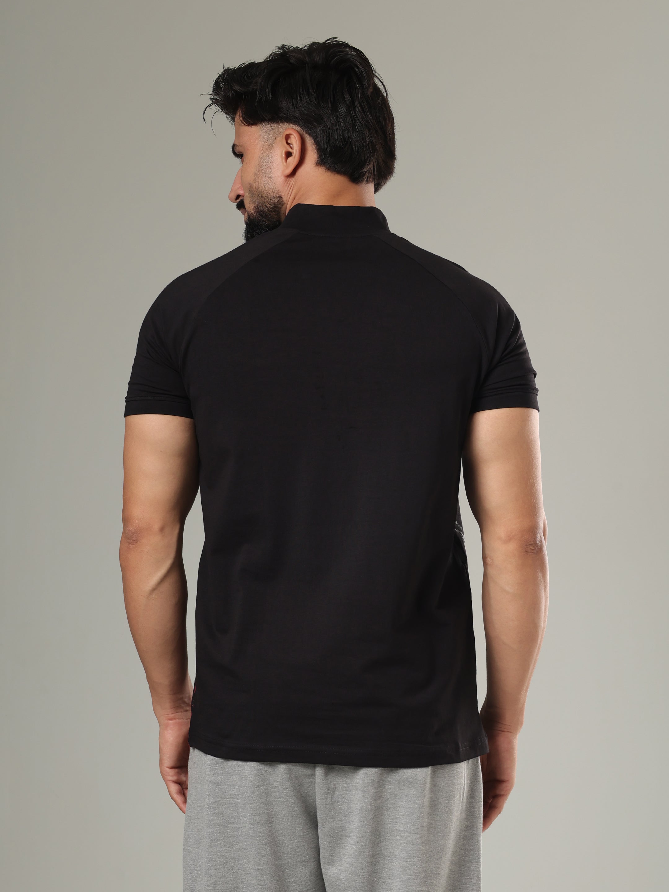 Grow Nitro Quarter Zip Tshirt Black Wine