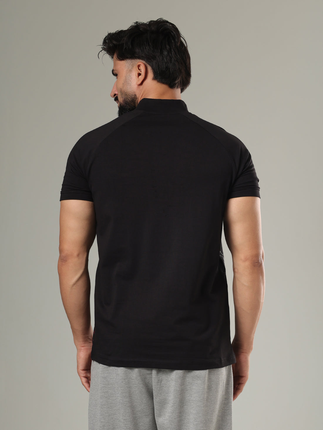 Grow Nitro Quarter Zip Tshirt Black Wine