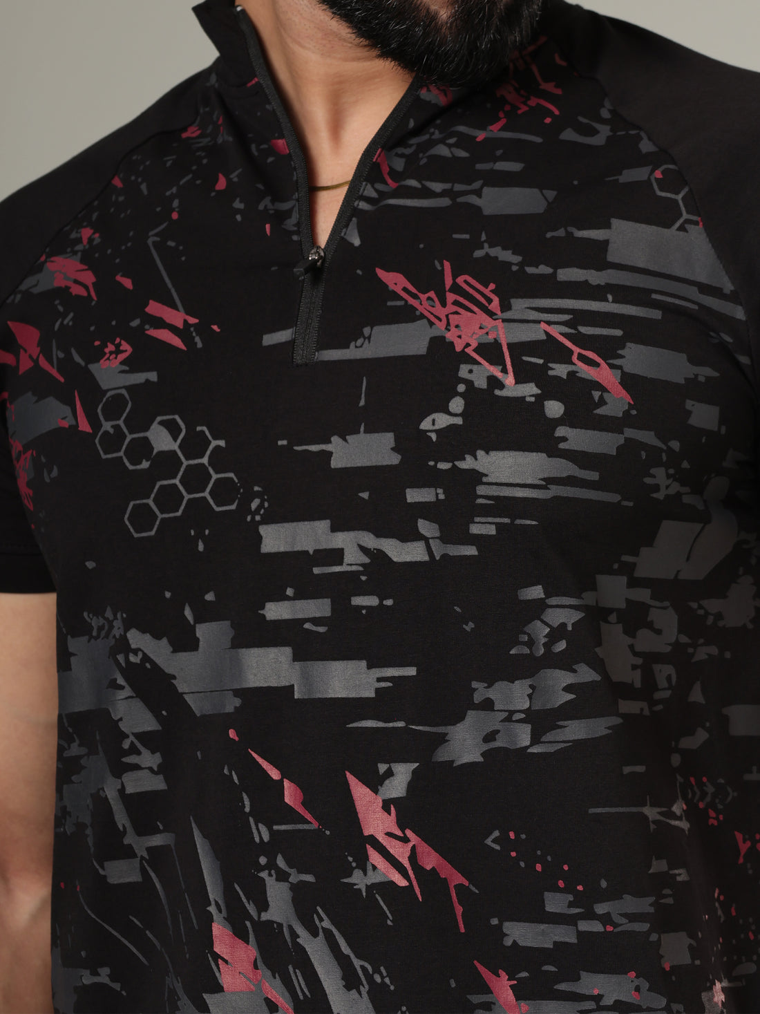 Grow Nitro Quarter Zip Tshirt Black Wine