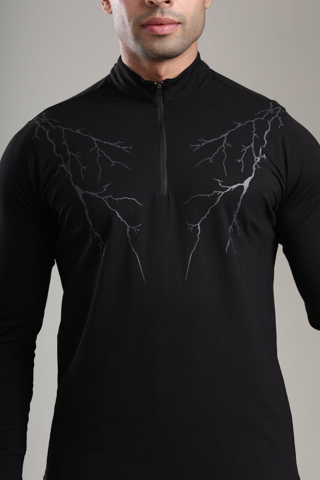 GROW ThunderFlex Zip Tshirt Black