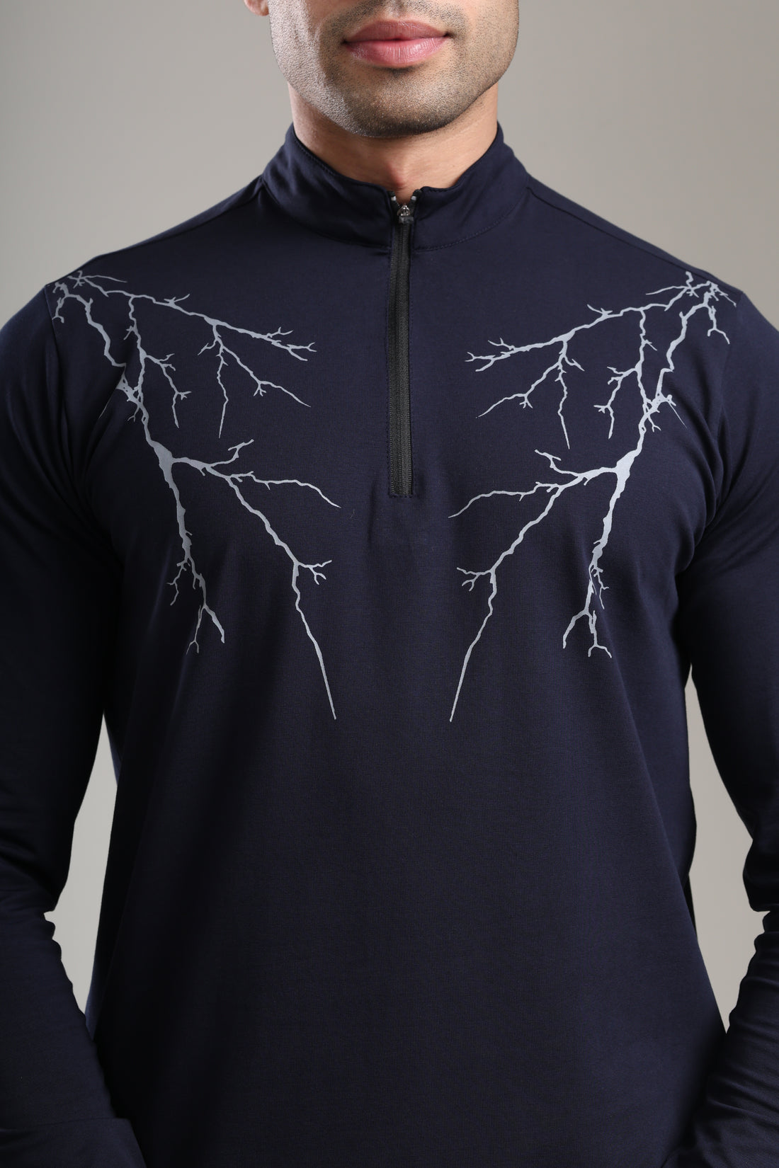 GROW ThunderFlex Zip Tshirt Navy