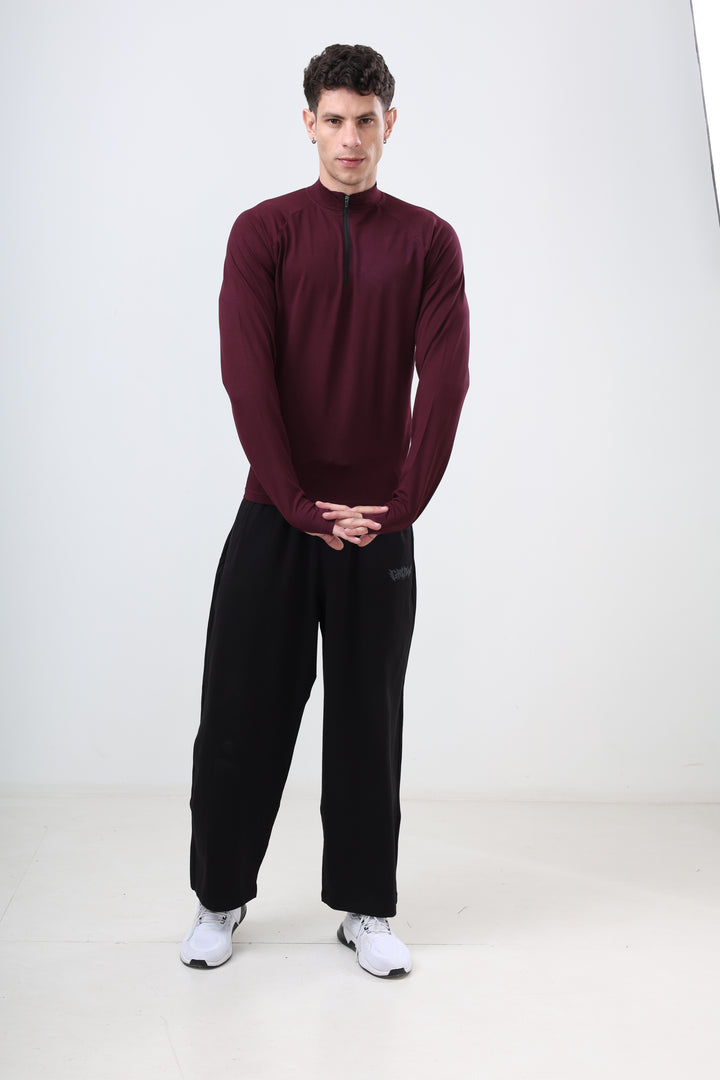 Quarter Zip T-Shirt (Cotton Feel)