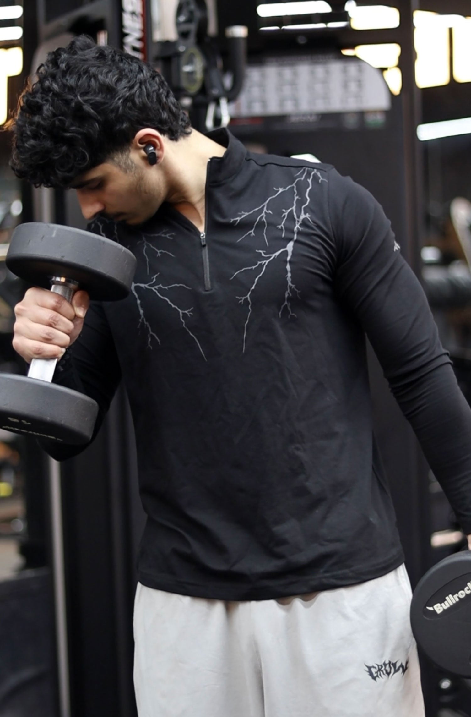 GROW AlphaFlex Quarter Zip Tshirt Black