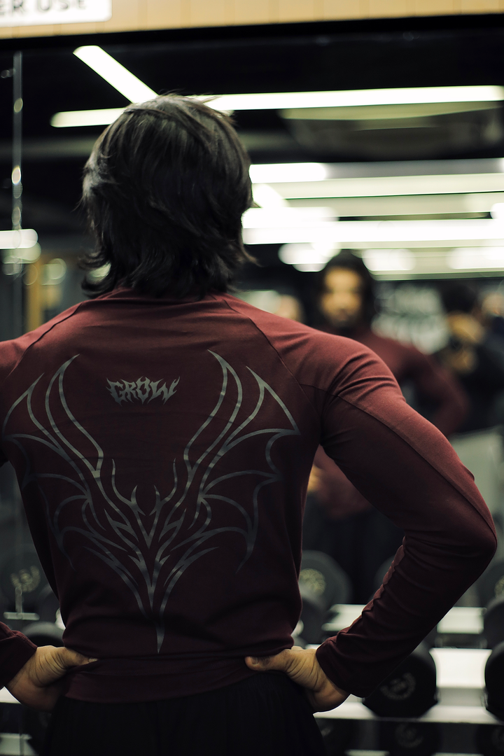 Quarter Zip T-Shirt (Cotton Feel) Wine