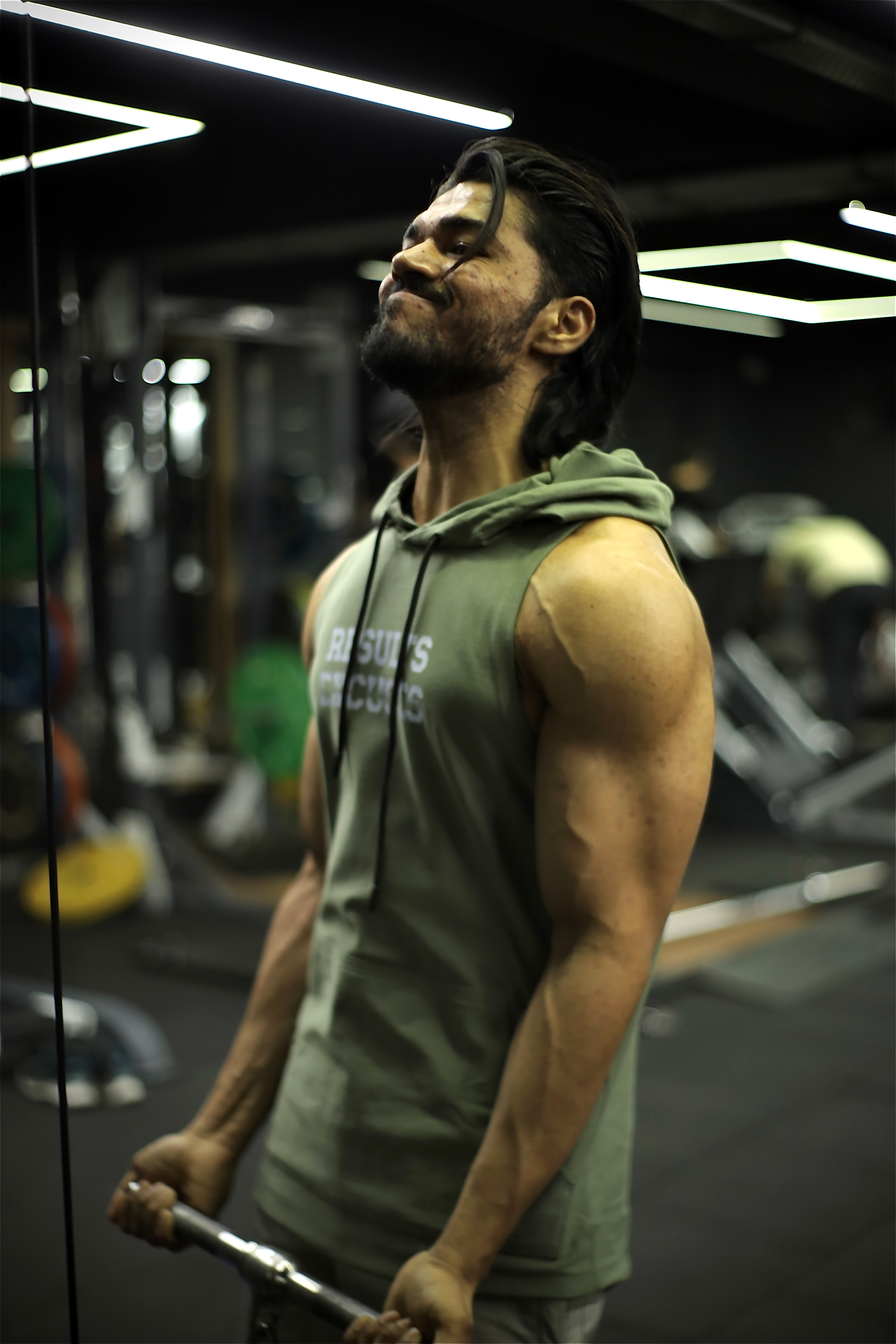 Results Sleeveless Hoodie Mid Grey