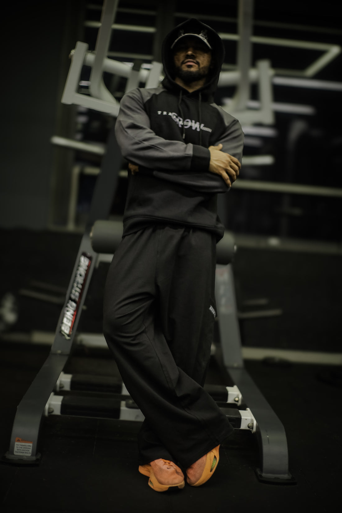 Grow Raglan Comfy Hoodie Black