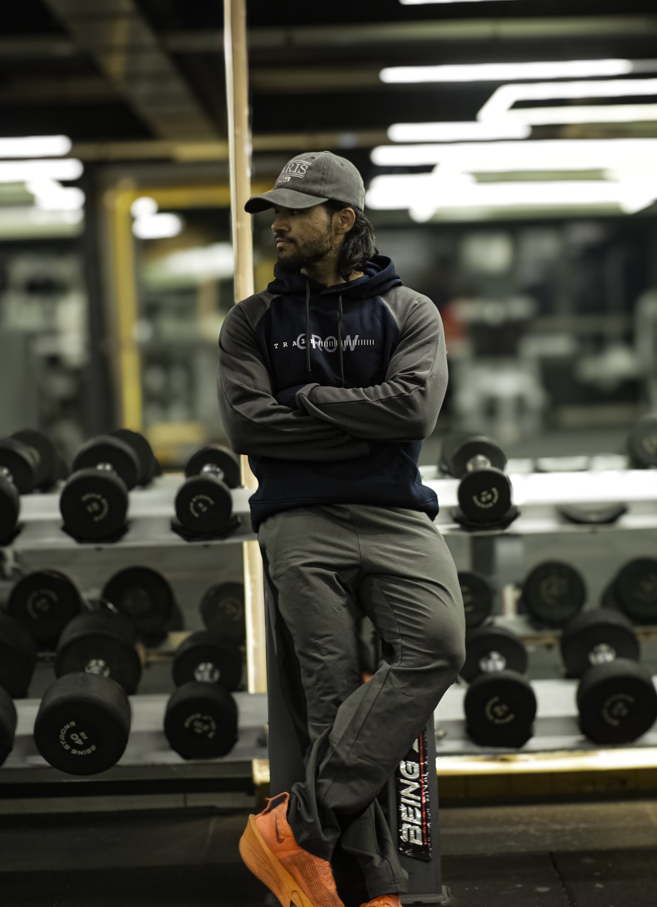 Grow Raglan Comfy Hoodie Navy