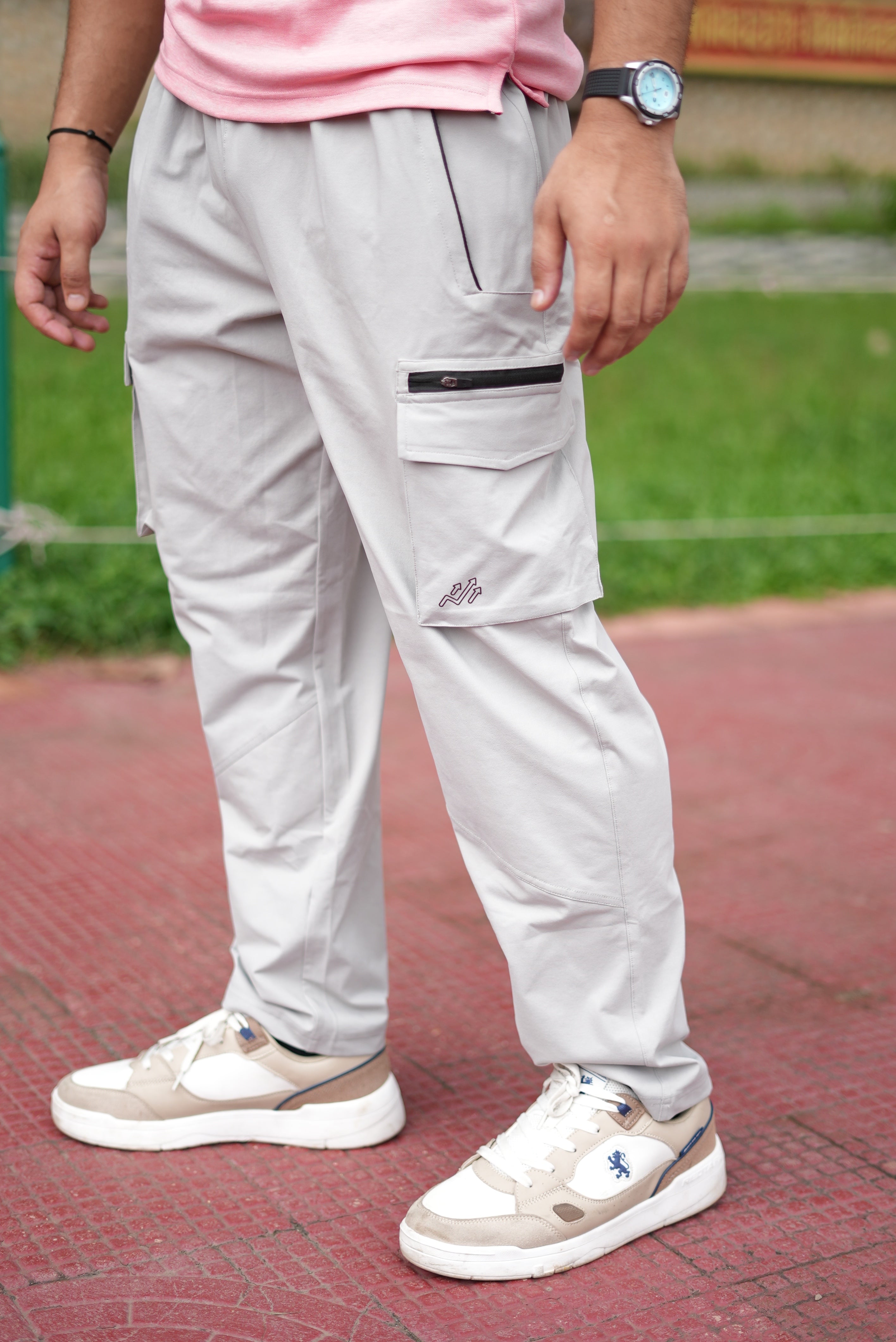 GROW Relax cargo Joggers Light Grey