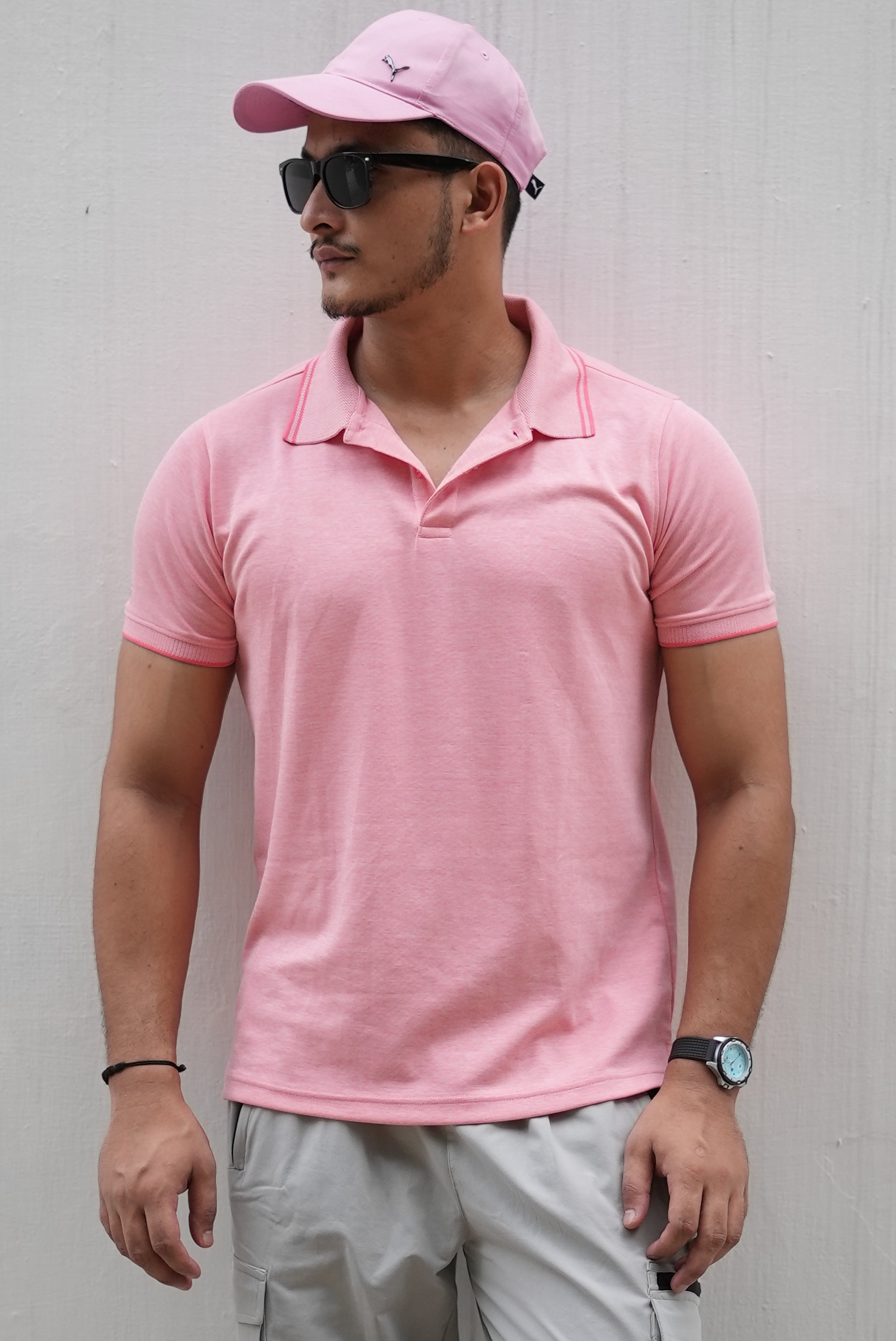 Premium Polo T-shirt Peach