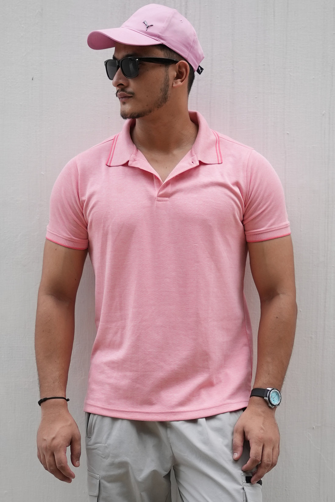 Premium Polo T-shirt Peach