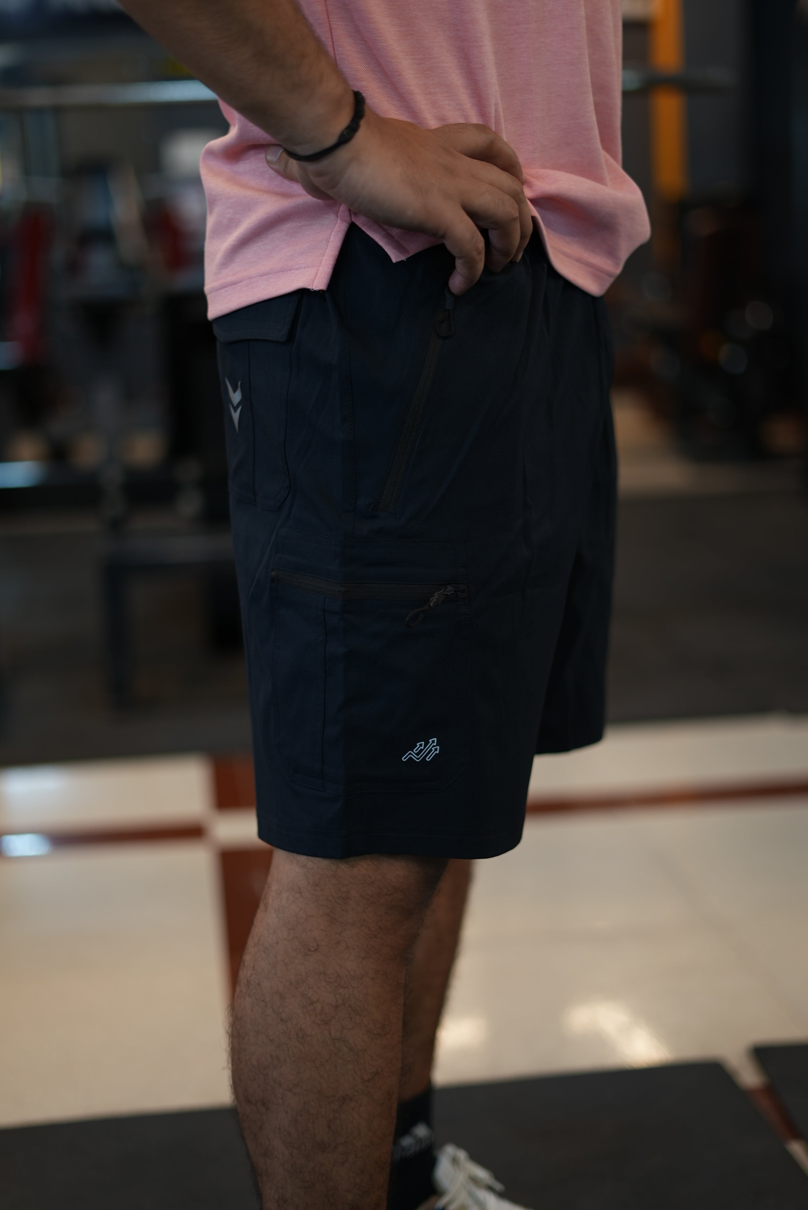 Elasto Cargo Shorts Black
