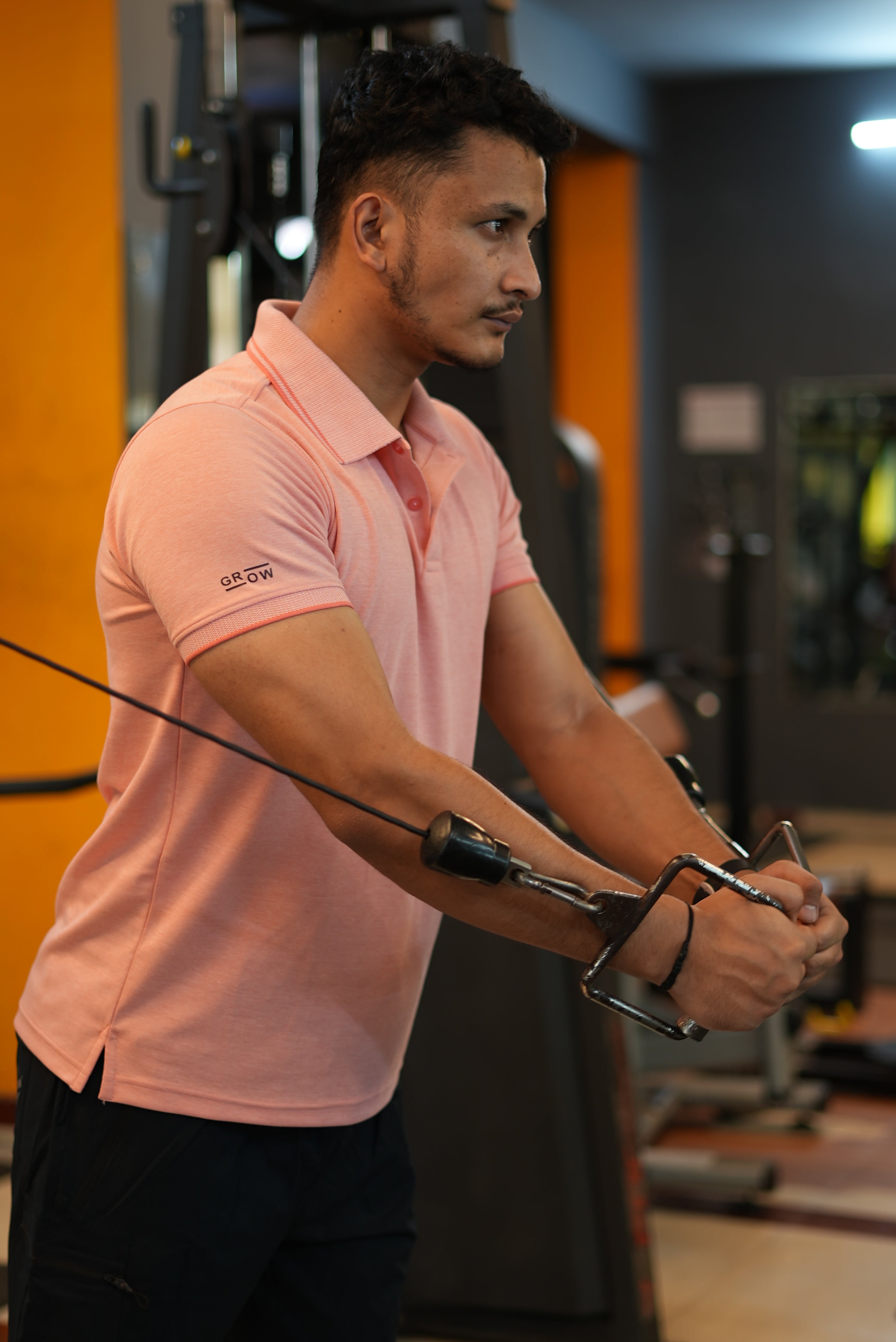 Premium Polo T-shirt Peach