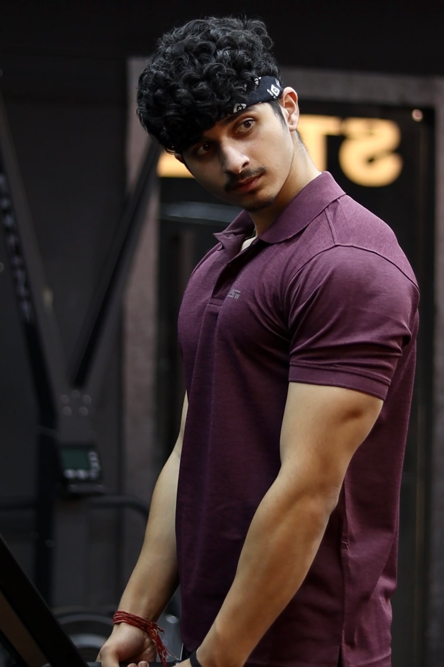 Melange Polo T-Shirt Mulberry