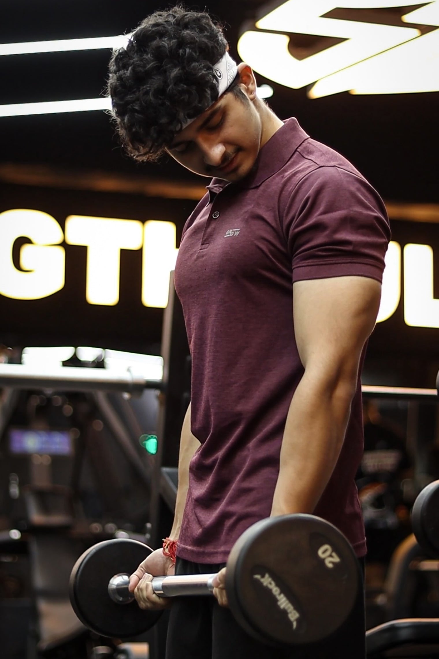 Melange Polo T-Shirt Mulberry