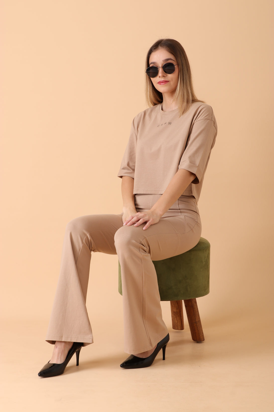 GROW Lounge Luxe Co-ord Set Beige Beauty