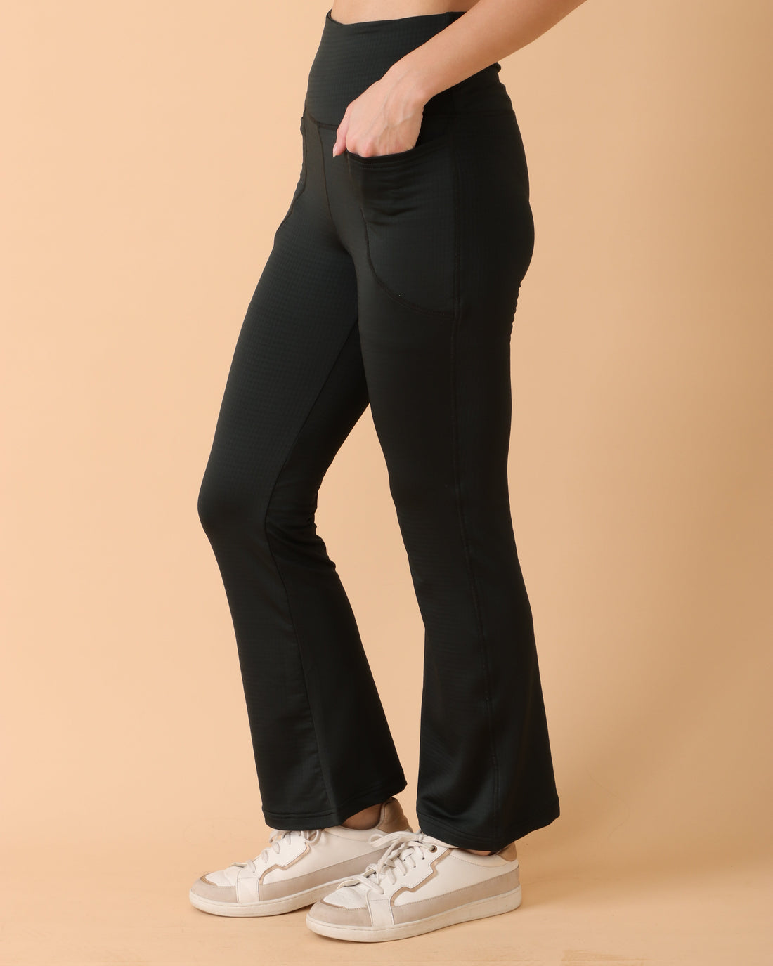 Jacquard Flare Leggings Olive
