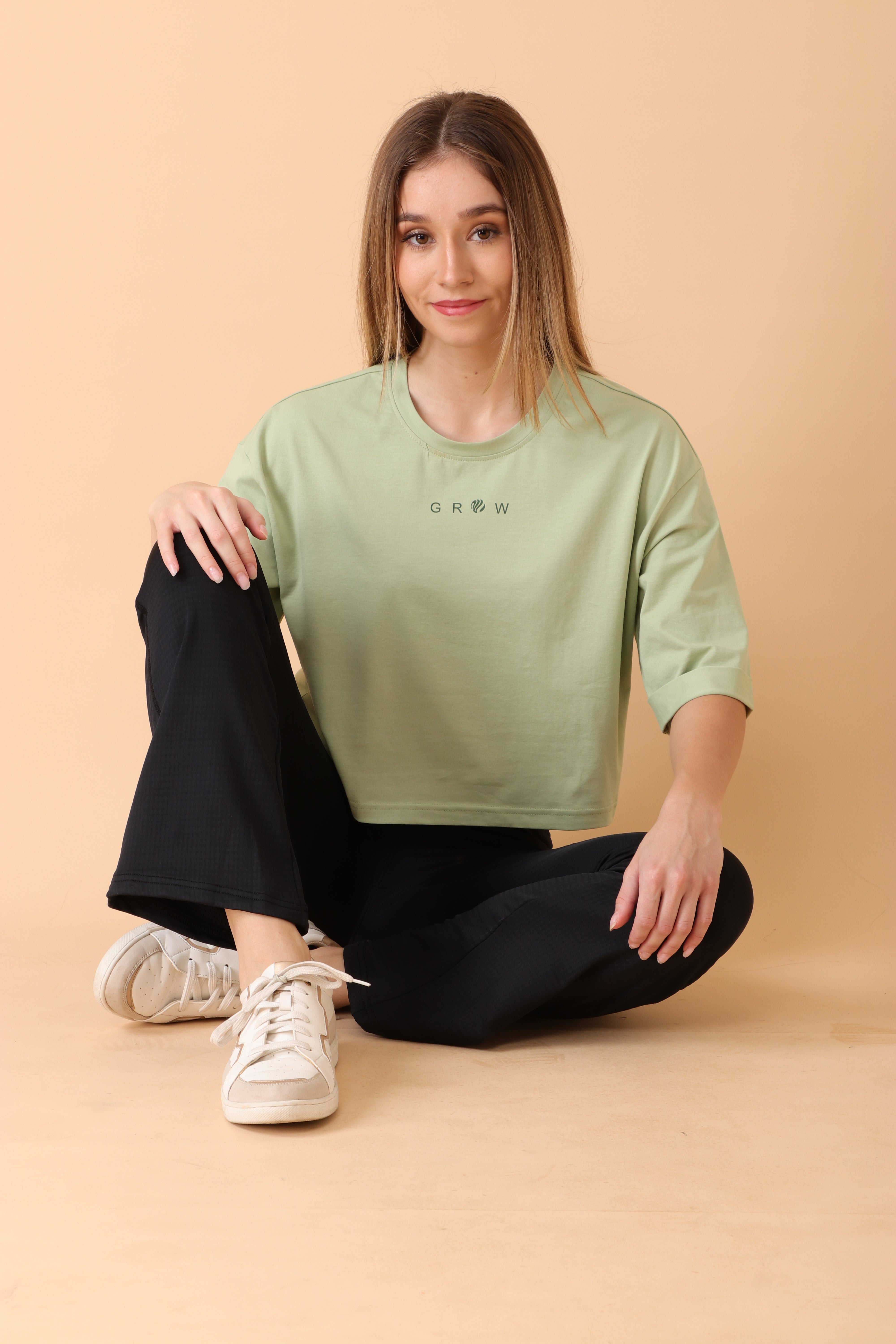 Jacquard Flare Leggings Black