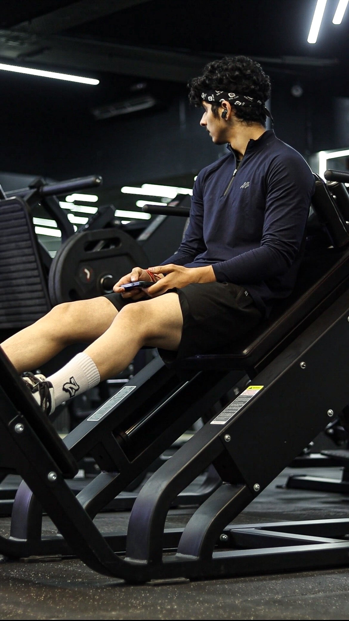 Raglan Quarter Zip T-Shirt (Cotton Feel) Navy