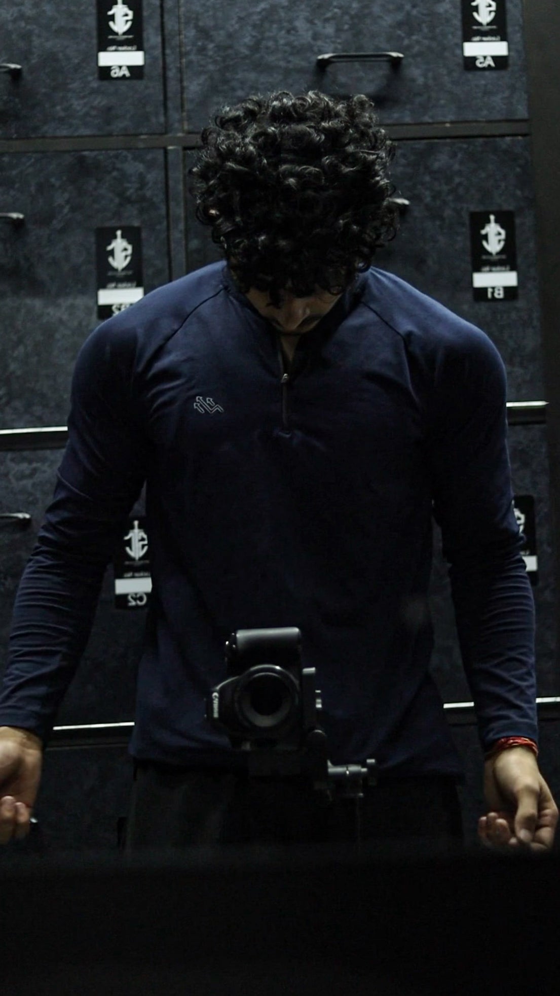 Raglan Quarter Zip T-Shirt (Cotton Feel) Navy