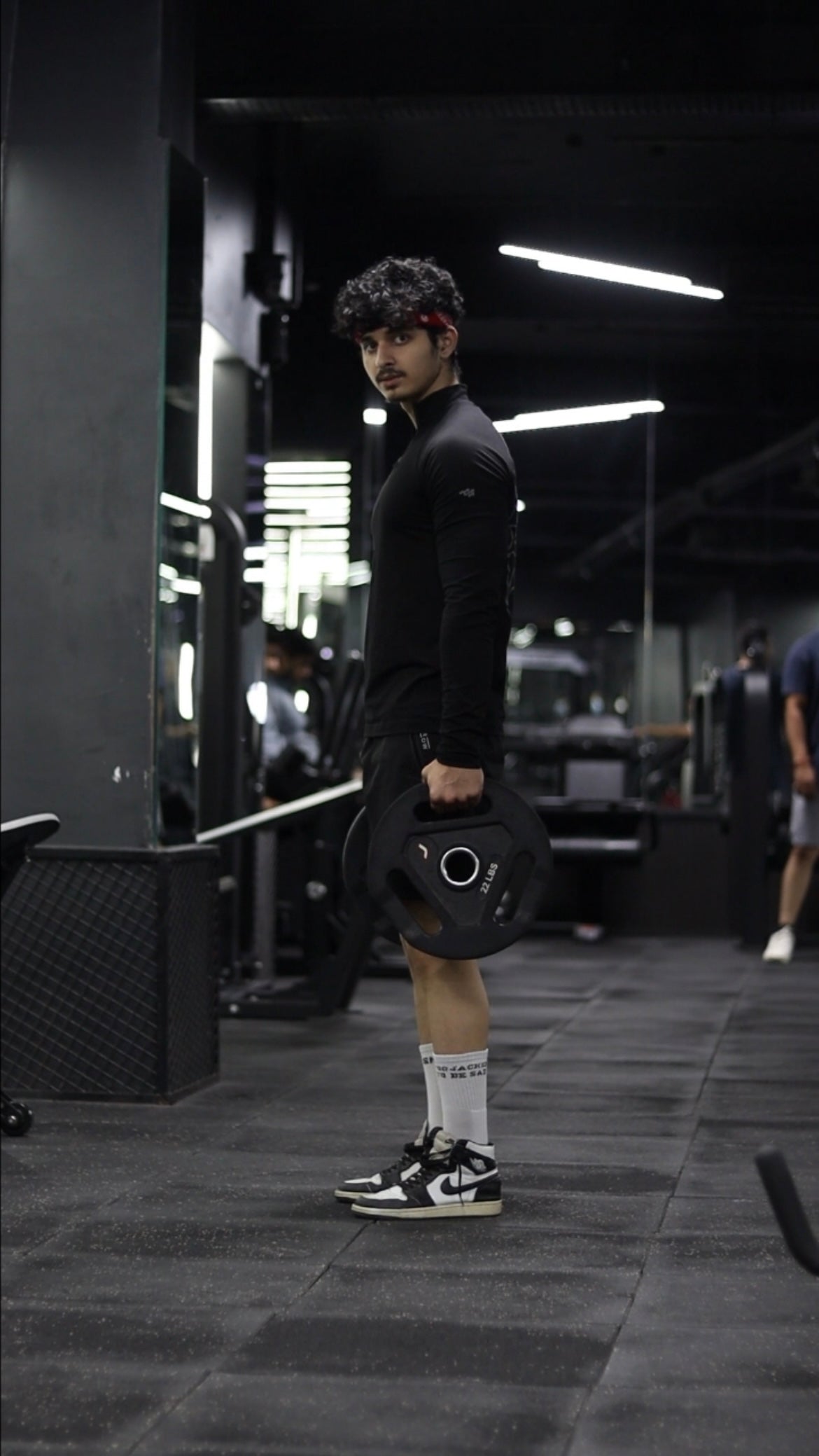 Raglan Quarter Zip T-Shirt (Cotton Feel) Black