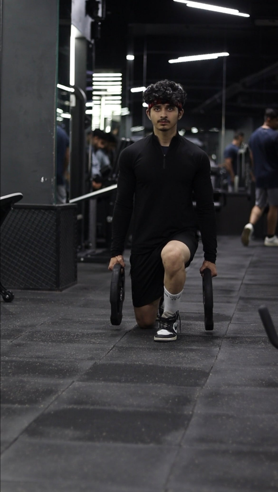 Raglan Quarter Zip T-Shirt (Cotton Feel) Black