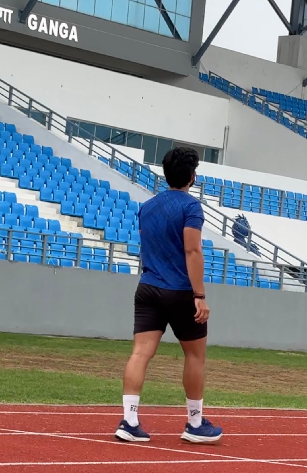 Ace Performance Stylish Jacquard T-Shirt Navy